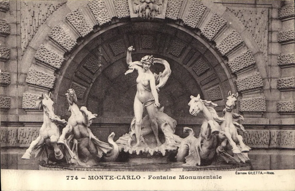 Monte-Carlo — Fontaine Monumentale — Edição Giletta - Nice, n°774 - Frente
