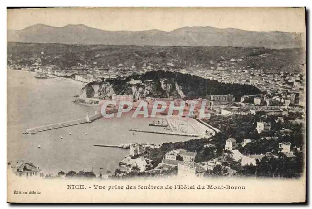 NICE - Ansicht aus den Fenstern des Hotels du Mont-Boron — Stadt-Ausgabe - Vorderseite