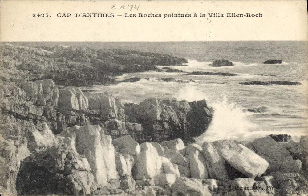 CAP D'ANTIBES — Le Roches aiguës alla Villa Eilen-Roch — L'Étrondelle, Parigi - Recto