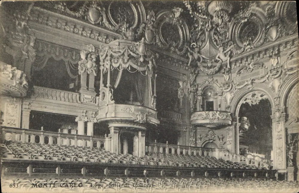 Monte-Carlo — Konzertsaal — Loge — Verlag: Faurion-Calletia, Nice, Nr. 653 - Vorderseite