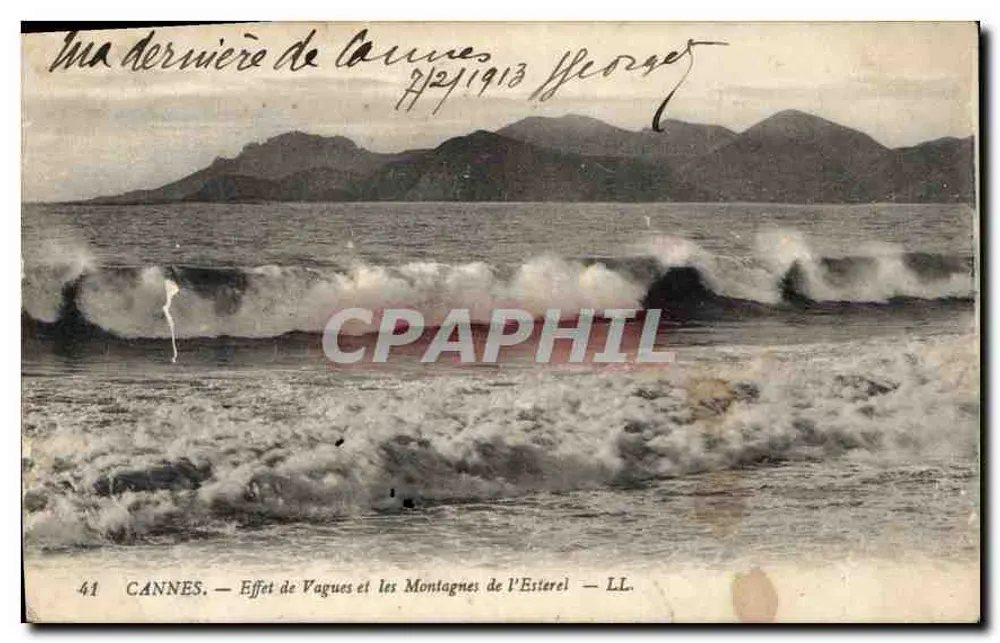 CANNES — Effekt der Wellen und die Berge von Estérel — LL. Nr. 41 - Vorderseite