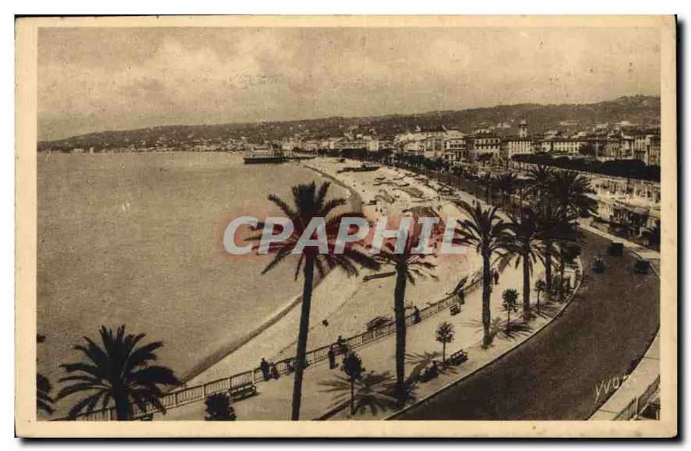 Ansicht der Bucht der Engel in Nizza — Les Éditions d'Art Grimalchi, Nr. 354 - Vorderseite