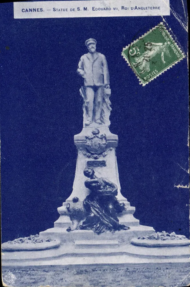 Cannes — Estátua de S.M. Eduardo VII, Rei da Inglaterra — Editor não identificado - Frente