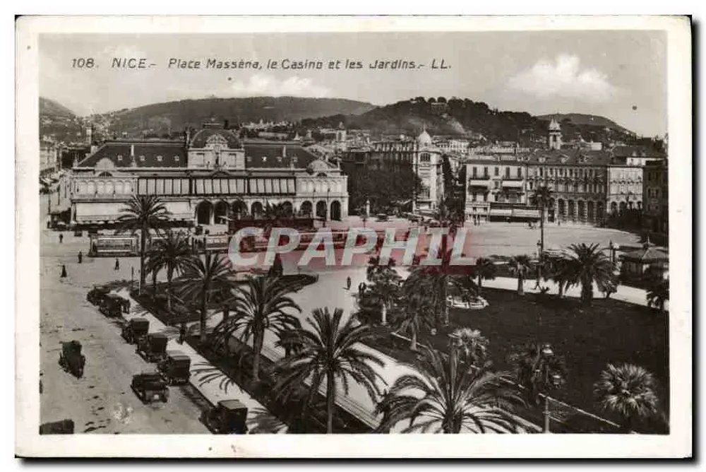 Nice - Place Masséna, das Casino und die Gärten - LL. - Nr. 108 - Vorderseite