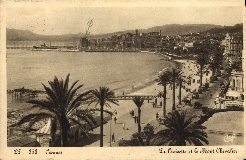 Cannes — Ansicht der Croisette und des Mont Chevalier — Fournières Mar - Vorderseite