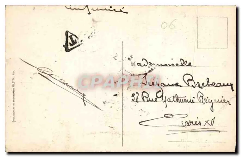 Monaco — Entre les Oliviers — Edição Gilletta, n°701 - Verso