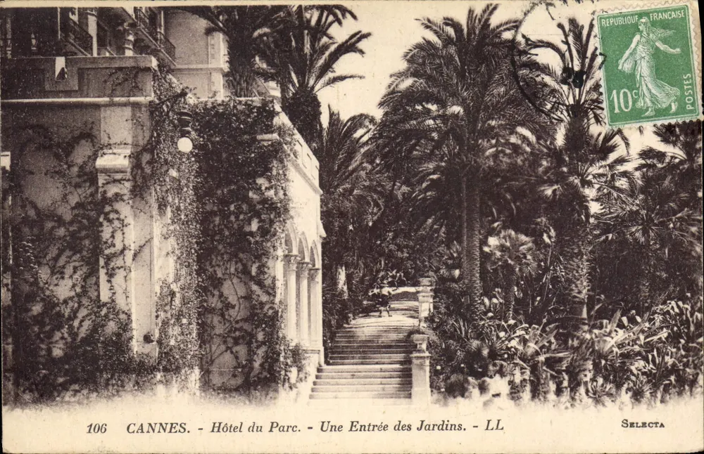 CANNES - Hôtel du Parc - Ein Eingang zu den Gärten - LL - Selecta - Vorderseite