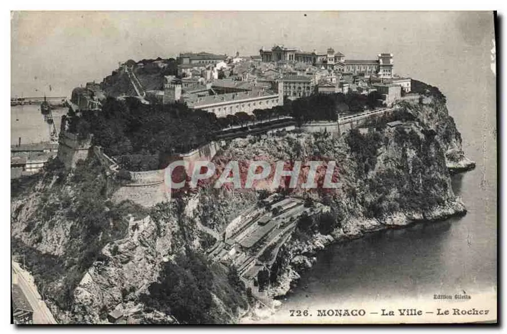 Monaco - De Stad - De Rocher — Uitgave Gillets, n° 726 - Voorkant