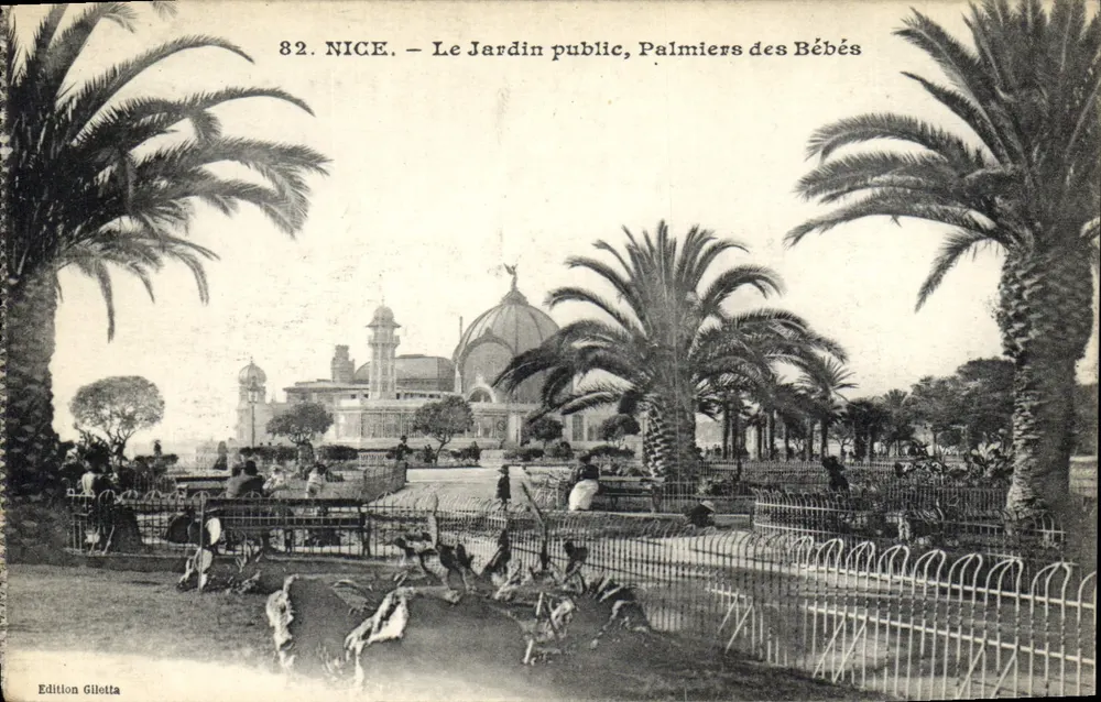 Nice — Öffentlicher Garten, Palmiers des Bébés — Edition Gilotta, n°82 - Vorderseite