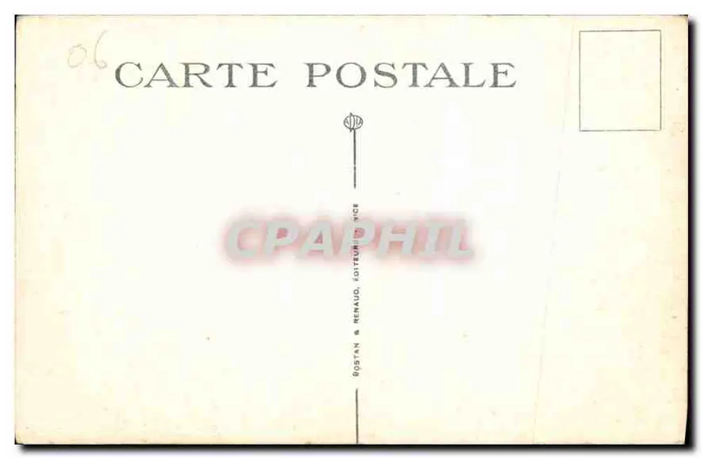 Menton — Effet de vagues par gros temps — Bostan & Renaud, éditeur à Nice, n°67 - Verso