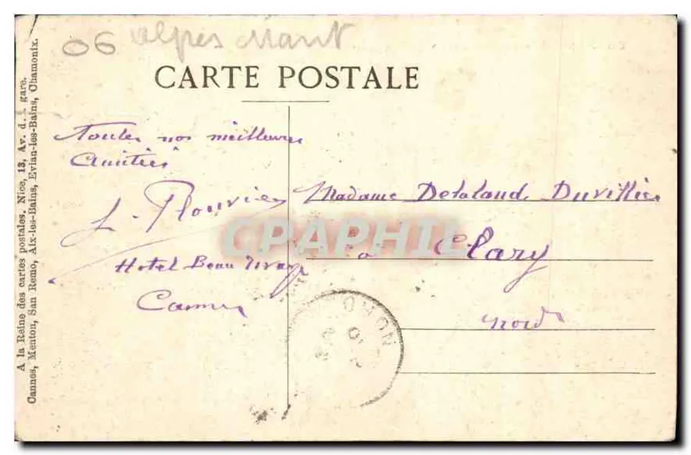 CANNES — Allgemeiner Blick, aus der Californie — Coll. RCP photo. - Rückseite