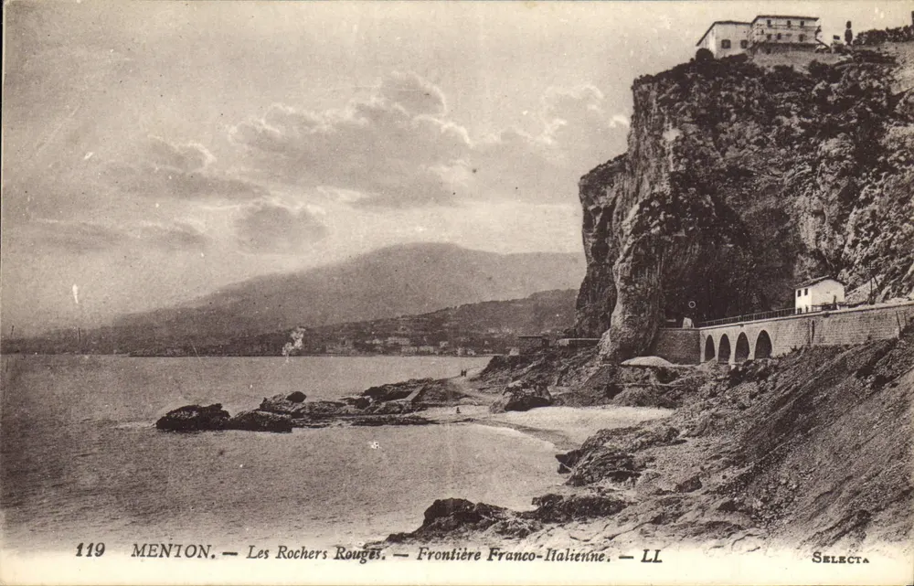 Menton — Die Roten Felsen — Französisch-Italienische Grenze — Selecta - Vorderseite
