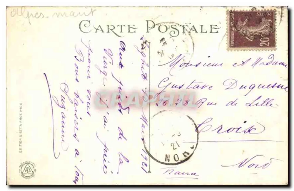 लागेट की नोट्रे डेम — 1911 — एडिशन गिलेटा एवं नॉट। निस - पीछे