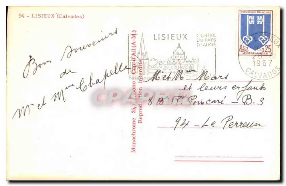 Basílica do Sagrado Coração de Lisieux — Santa Teresinha de Lisieux — Edição Monocromática - Verso