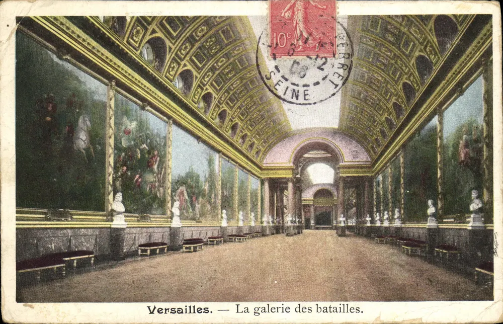 Versailles. — A galeria das batalhas. - Frente