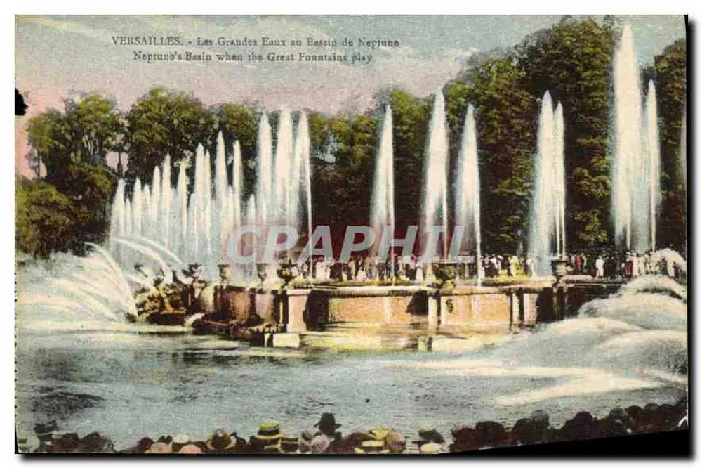Versailles - Les Grandes Eaux au Bassin de Neptune — Édition Coste, 9, rue de Versailles - Vorderseite