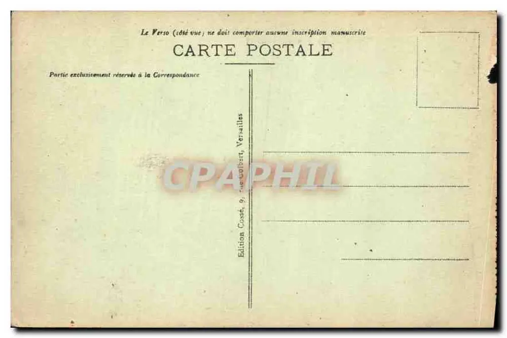 Versailles - Les Grandes Eaux au Bassin de Neptune — Édition Coste, 9, rue de Versailles - Rückseite