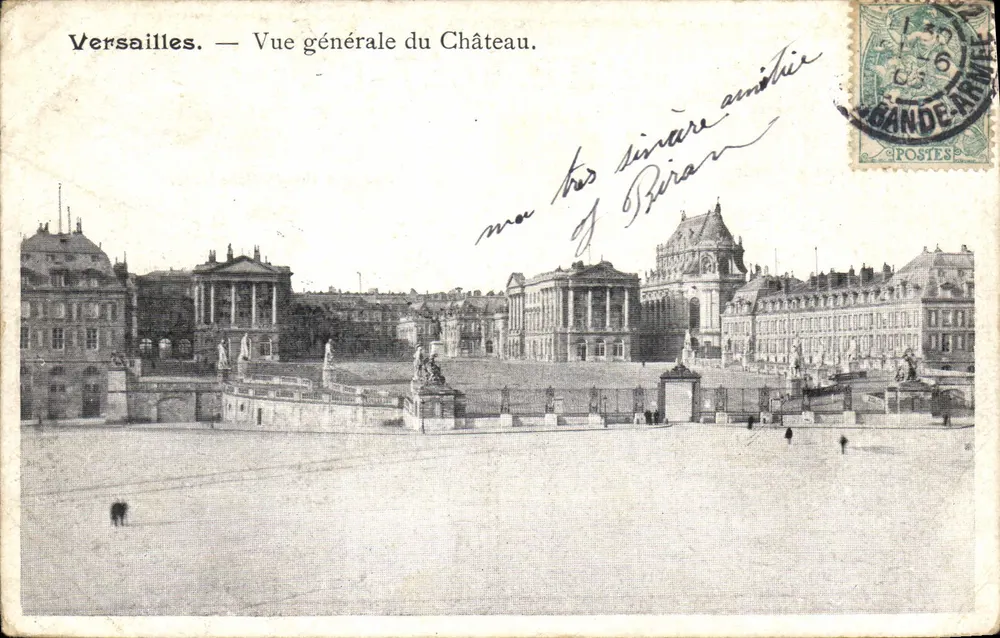 Versailles — Ogólny widok Pałacu — C. B. wyd., Versailles - Awers