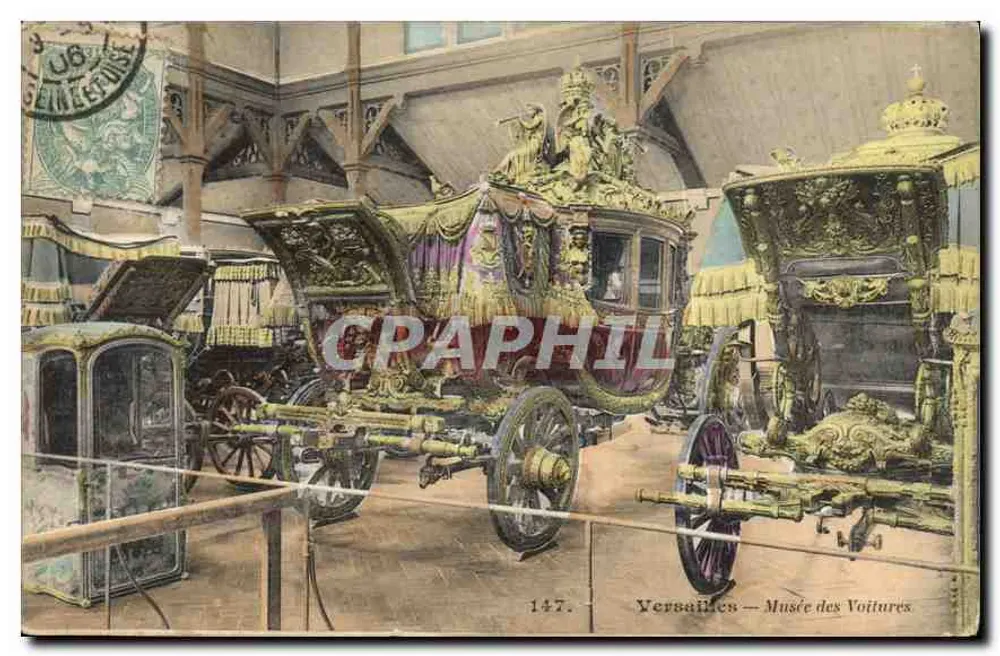 Versailles — Museu das Carroças — editor Héliot Bourdier-Faucheux, n° 147 - Frente