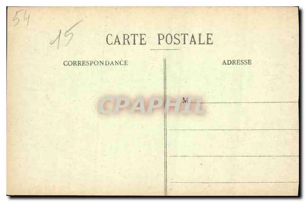 NANCY - Hémicycle de la Carrière - Palais du Gouvernement - Imprimeries Réunies de Nancy - Rückseite