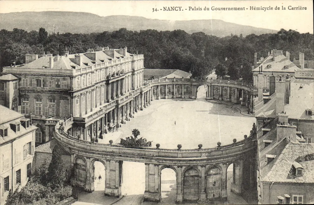 Nancy - Palast des Regierung - Carrière-Hemicycle - Vorderseite