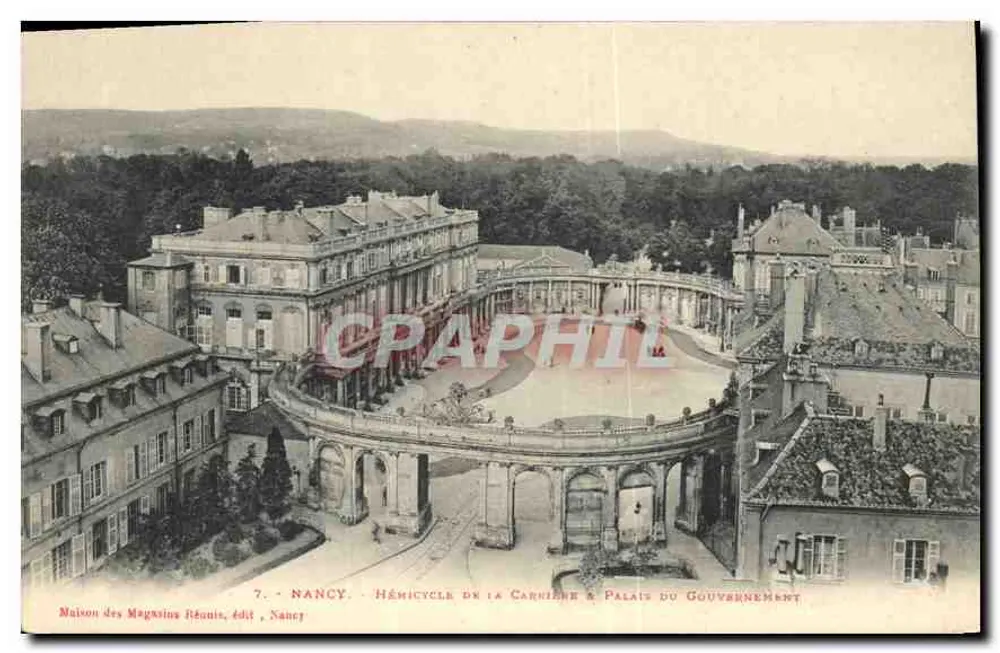 NANCY — Hémicycle de la Carnière & Palais du Gouvernement — Maison des Magasins Réunis, Verlag Nancy - Vorderseite