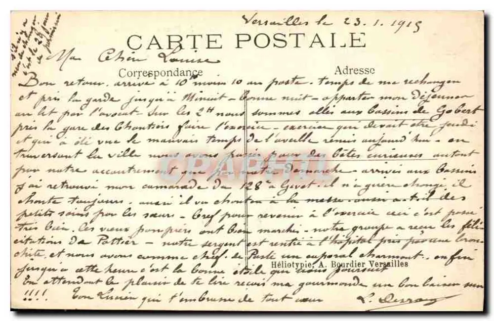 Parque de Versailles — O Bassin d'Apollon — n°58 - Verso