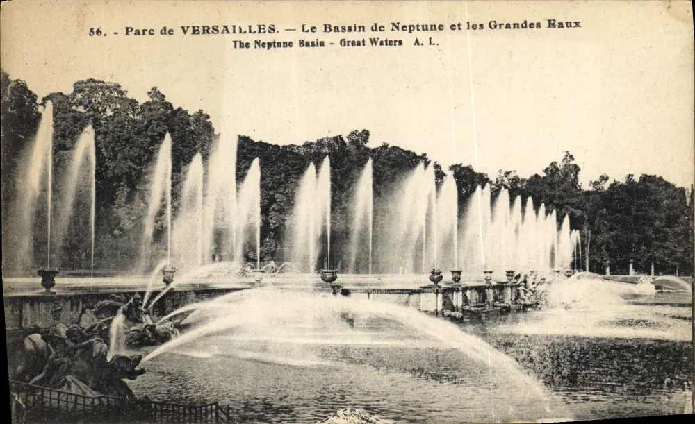 Parc de VERSAILLES — Der Bassin de Neptune und die Grandes Eaux — A.L. n°56 - Vorderseite