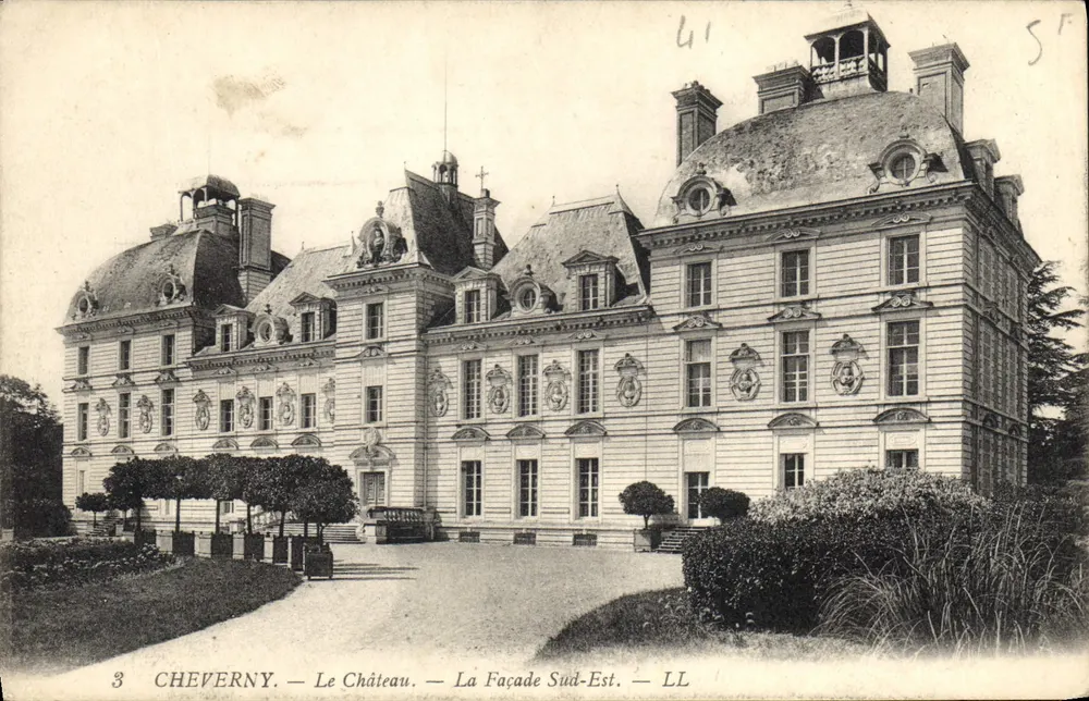 Cheverny — O Castelo — A Fachada Sudeste — LL - Frente