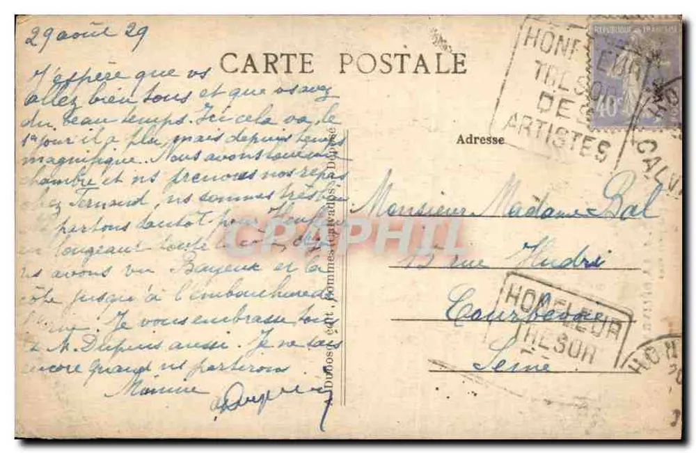 Innenansicht der Kathedrale Notre-Dame de La Délivrande — Verleger A4-D, Nr. 574 - Rückseite