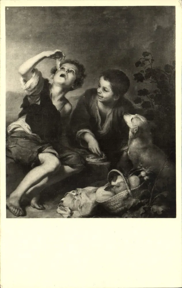 Der Kuchenesser — Murillo — Ausstellung von Meisterwerken der Pinakothek von München - Vorderseite