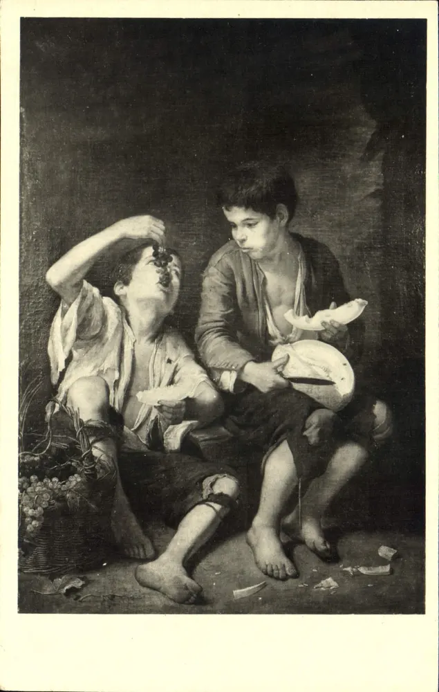 Der Wassermelonen- und Traubenesser — Ausstellung der Meisterwerke der Pinakothek München — Druckerei Frankreich - Vorderseite