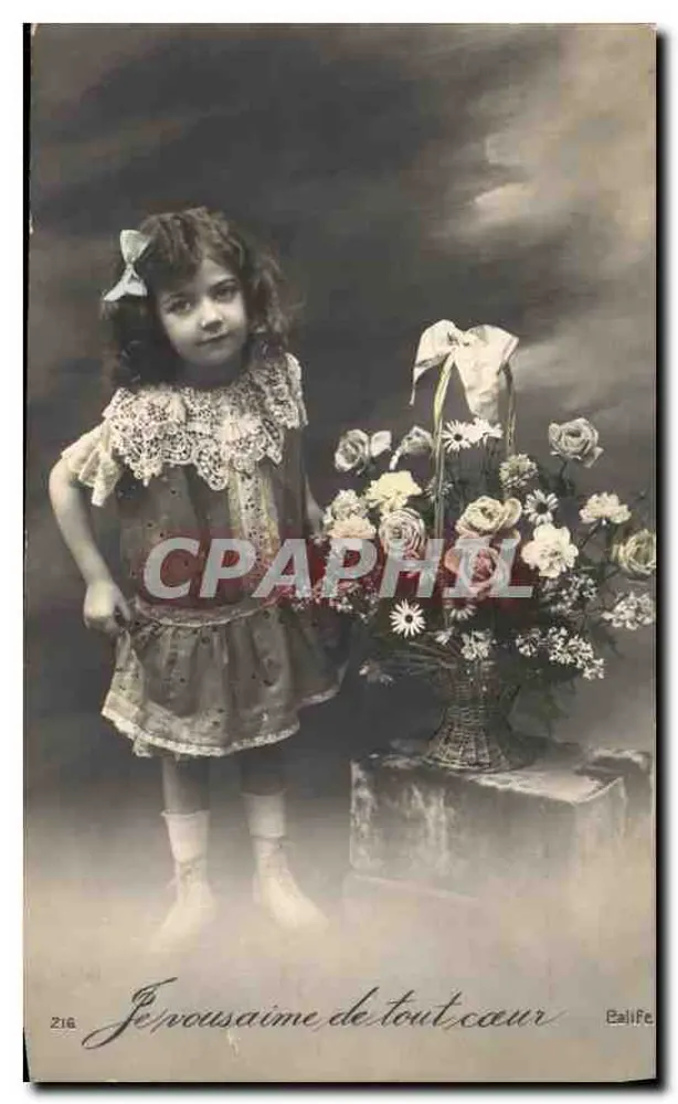Kleine Mädchen — mit Blumenbouquet — Verlag Balife, n° 216 - Vorderseite