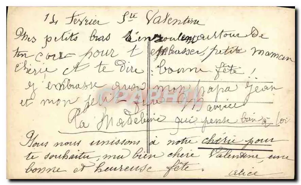 Kleine Mädchen — mit Blumenbouquet — Verlag Balife, n° 216 - Rückseite