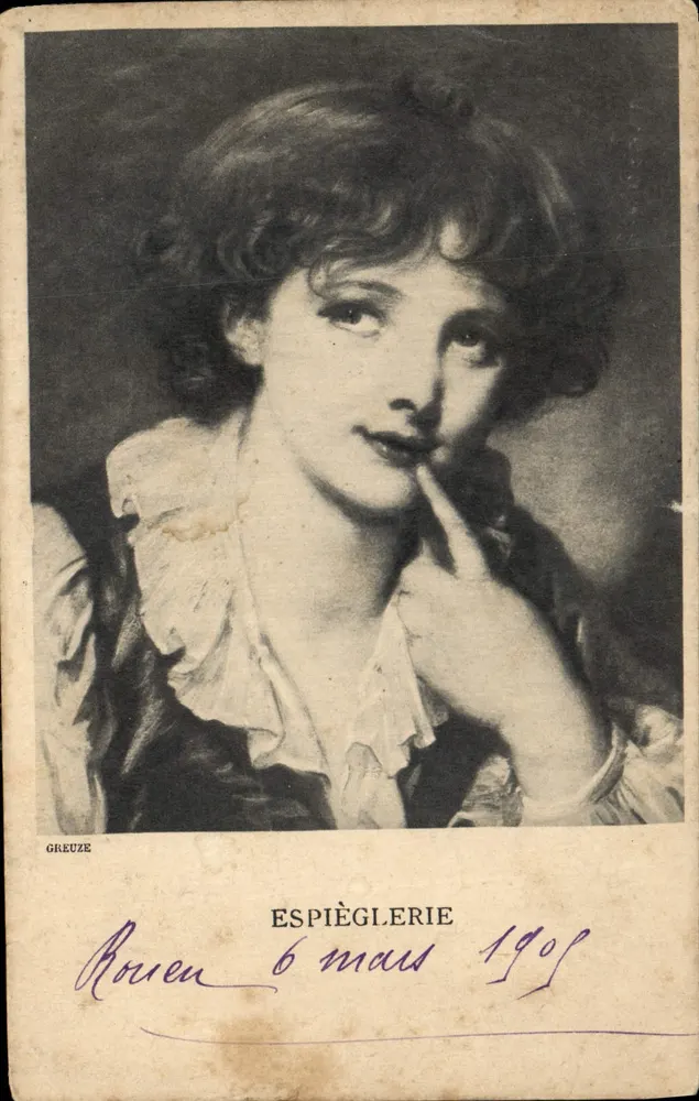 Jovem mulher — Espiçadeira — Greuze, n° 1901 - Frente