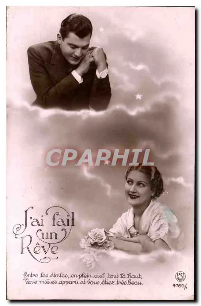 Ich hatte einen Traum — romantische Szene unter den Sternen — PC Paris n°4769/1 - Vorderseite