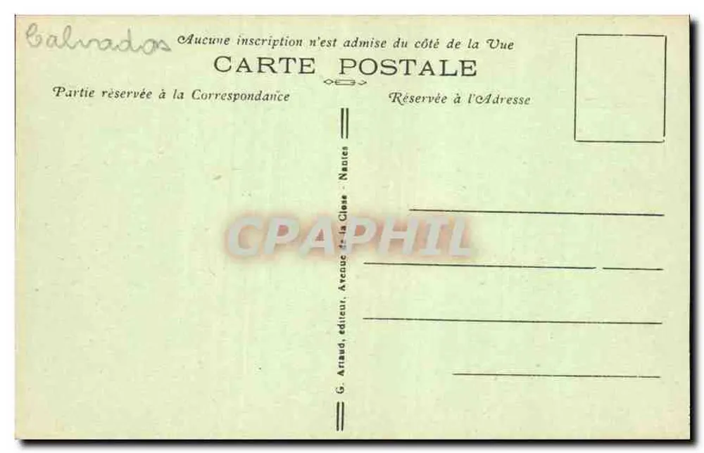 Lisieux — Interior da Catedral — G. Arraud, editor, Nanciès - Verso
