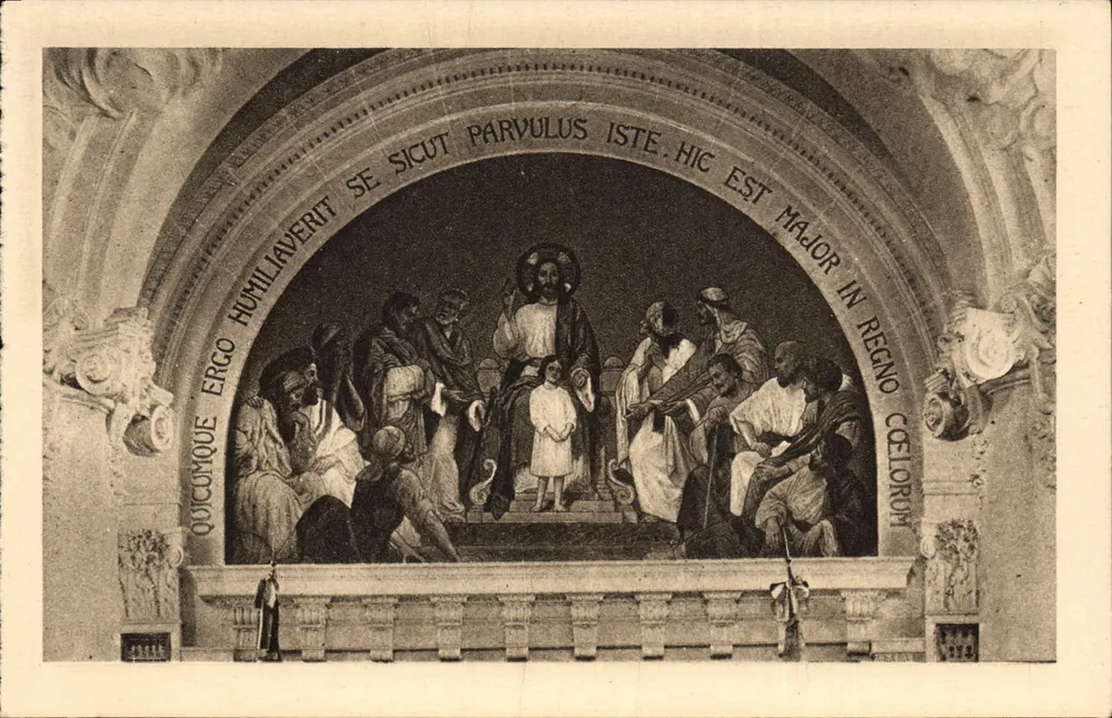 Kapelle der Karthäuser von Lourdes — Fresko der Shriners-Kapelle — Unbekannter Verlag, Nr. 9 - Vorderseite