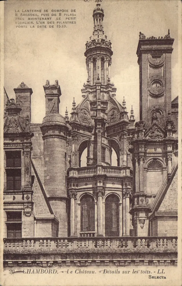 Chambord - Das Schloss - Details der Dächer. - LL SELECTA - Vorderseite