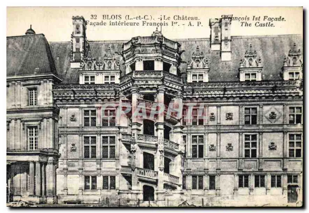 Blois (Loir-et-Cher) — Das Schloss, Innenfassade von François I — A.P. - Vorderseite
