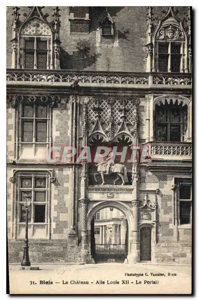 Blois — Schloss — Flügel Louis XII — Der Portal — Phototyp C. Vannier, B.031 - Vorderseite