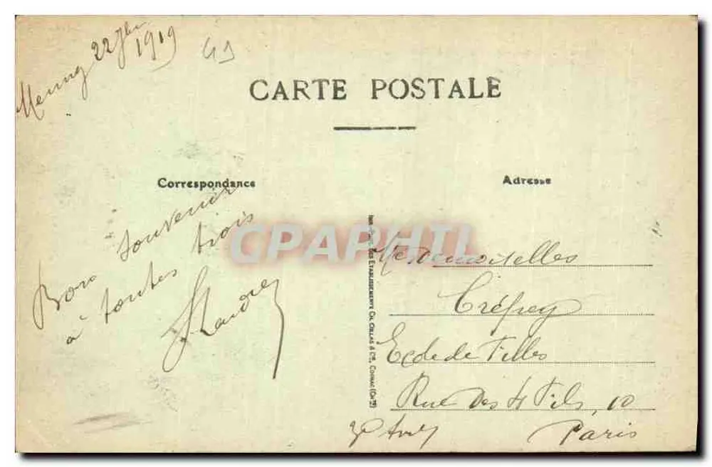 Chaumont-sur-Loire — O Castelo — Editor não identificado, n° 114 - Verso
