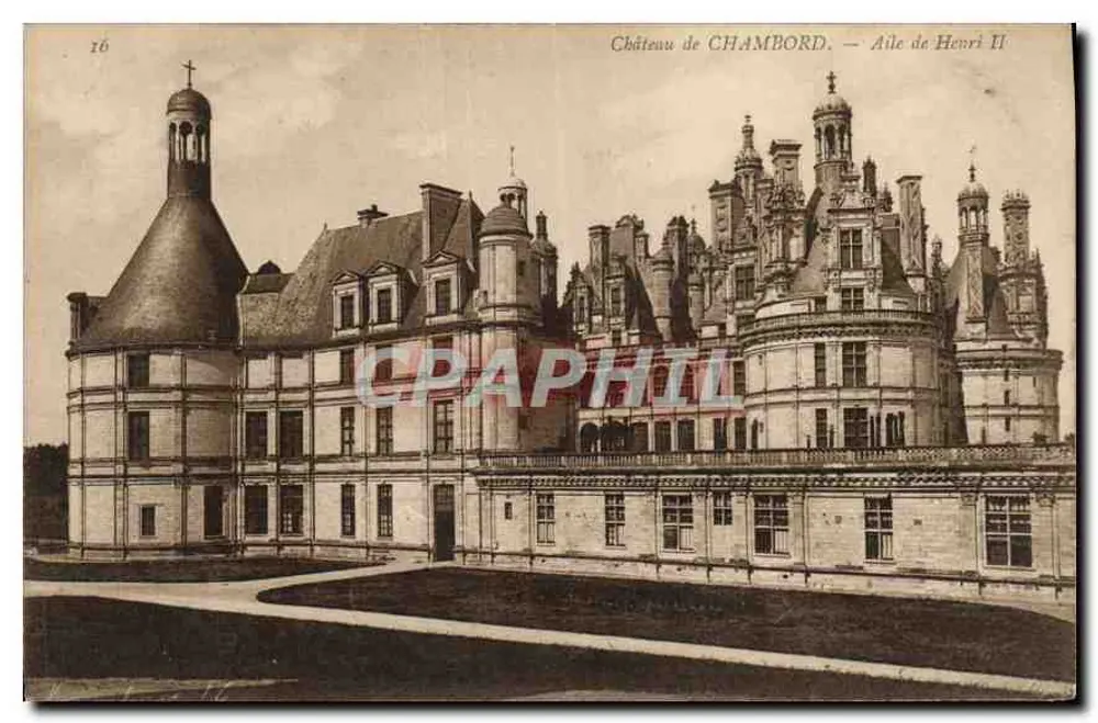 Schloss CHAMBORD — Flügel von Henri II - Vorderseite