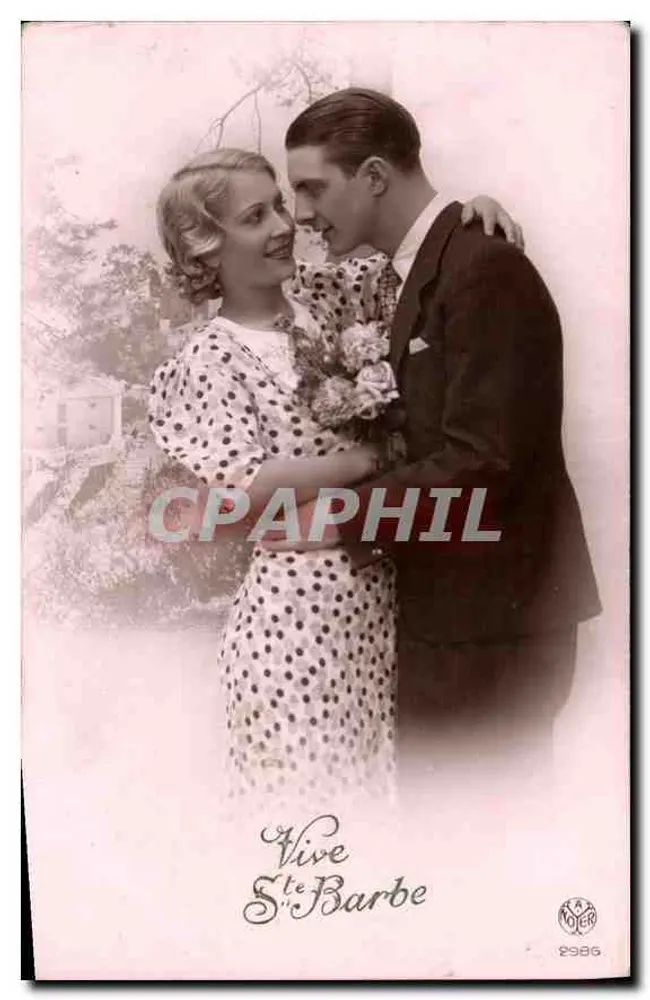 Zwemmende koppels — Sint Barbara — uitgever RAT NOYER, n° 2986 - Voorkant