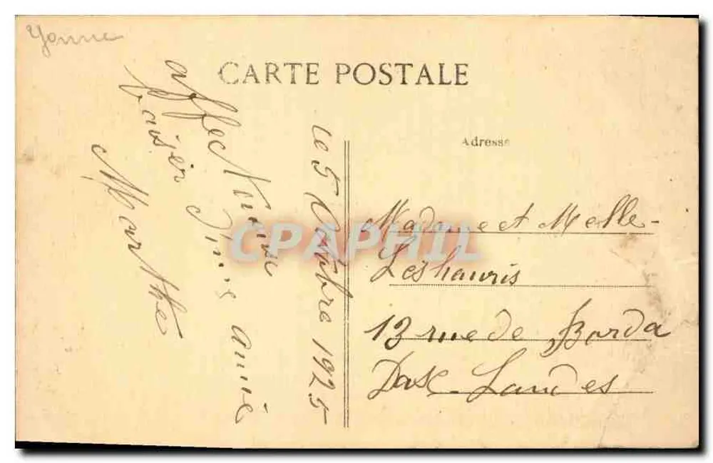 Sens - Innenansicht der Kapelle - Massaker von Saint Savinien — Herrmann & Nord (Verlag Saussay) - Rückseite