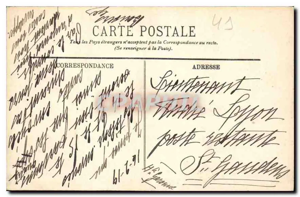 Blois — Das Schloss — Monogramm von François Ier — A.L. - Rückseite