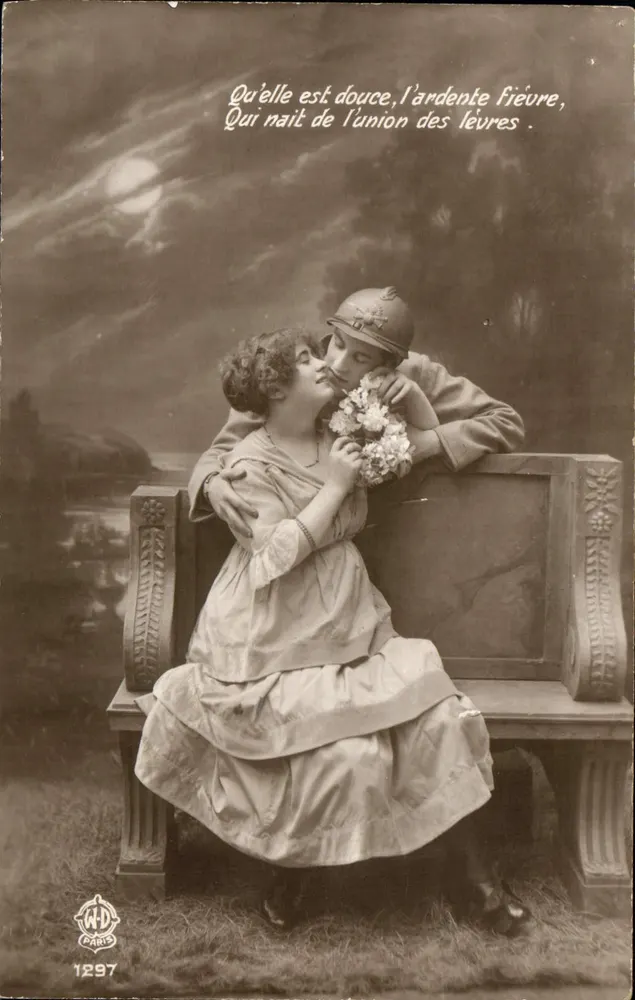 Amor sob a lua — poema romântico — G.H.D. Paris n°1297 - Frente