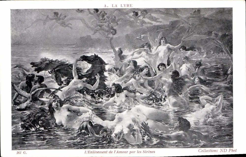 Die Entführung der Liebe durch die Sirenen — A. La Lyre — Collections ND Phot, n° 161 G - Vorderseite