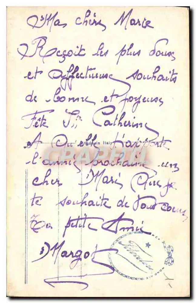 Junge Frau — Portrait — Bonne Petite, Verleger J. Ténot, n° 6 - Rückseite