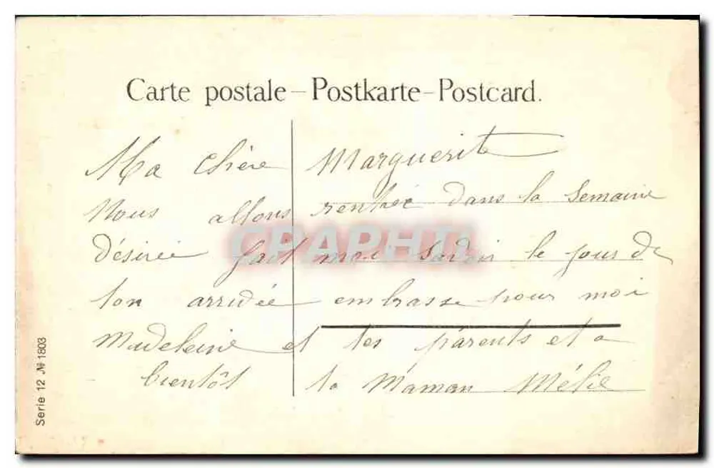 Podział tortu — N. Rosen Pinxt — seria 12, nr 1833 - Rewers
